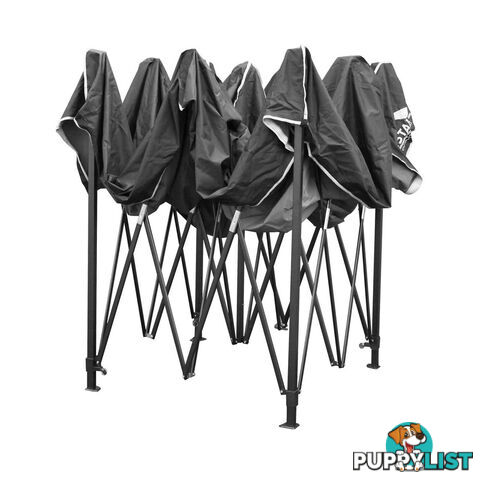 3m x 3m Pop-up Garden Outdoor Gazebo Black