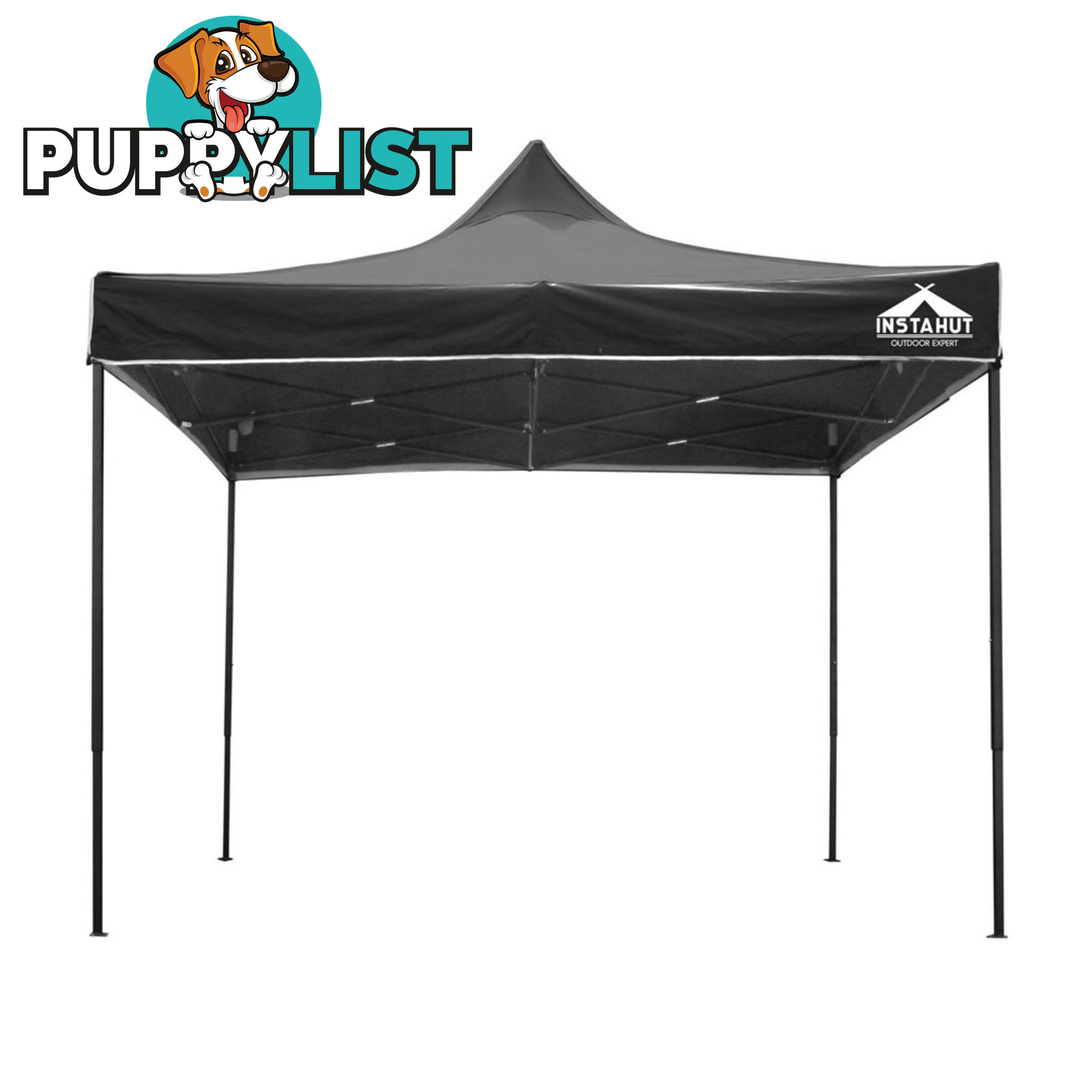 3m x 3m Pop-up Garden Outdoor Gazebo Black