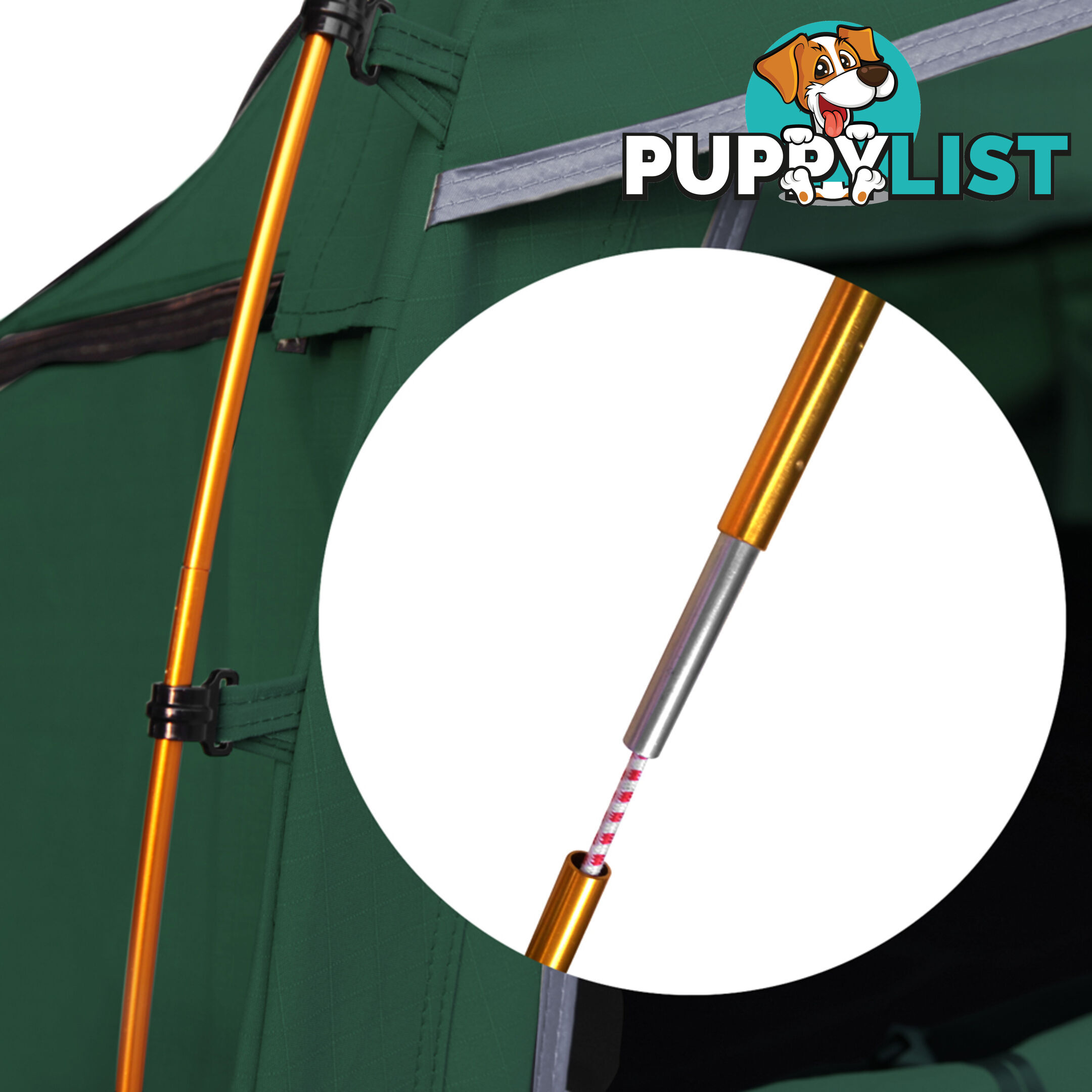 Double Swag Camping Canvas Tent Aluminium Pole Carry Bag Air Pillow Green