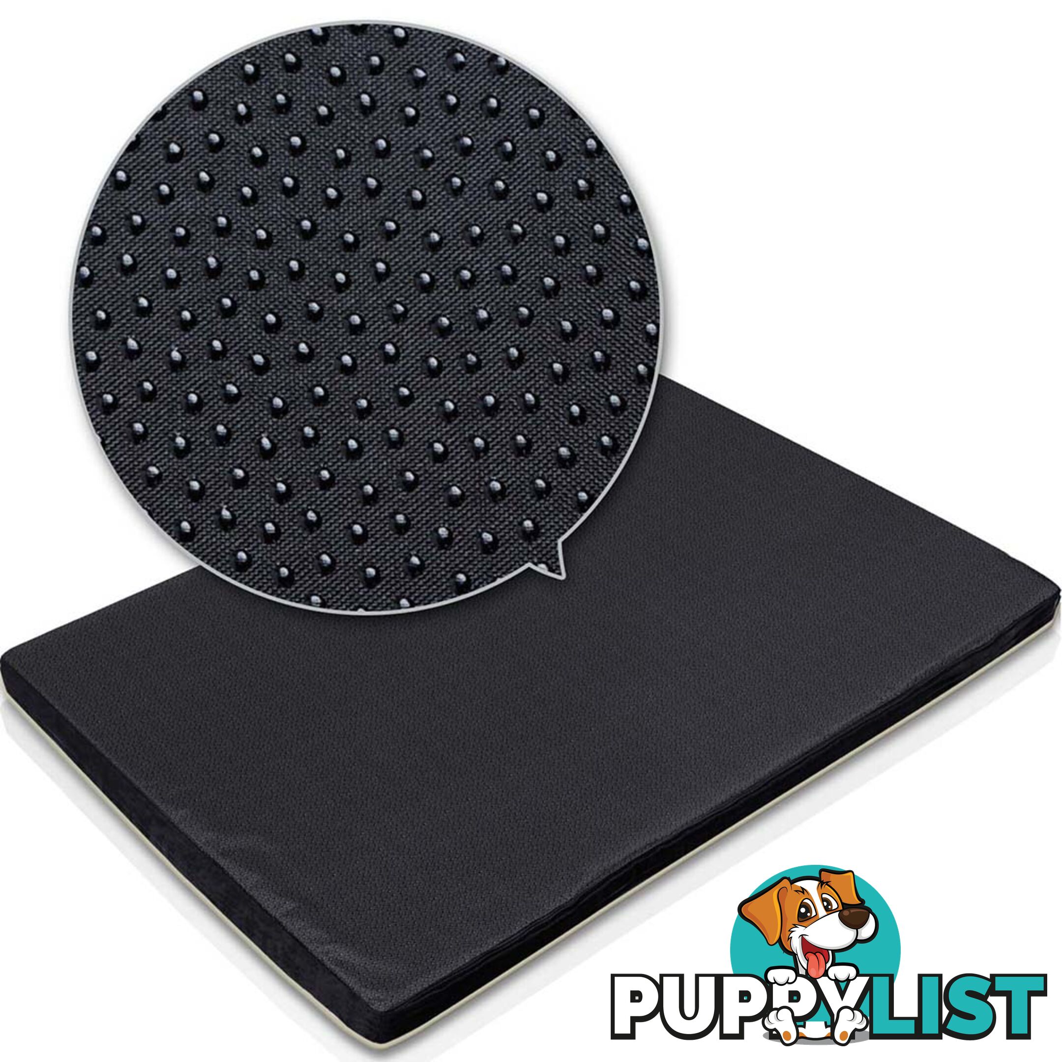 Pet Memory Foam Mattress Dog Bed Medium Cat Sleep Pad Mat Anti Skid Black