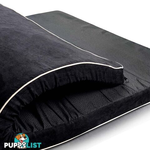 Pet Memory Foam Mattress Dog Bed Medium Cat Sleep Pad Mat Anti Skid Black