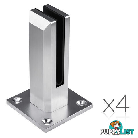 4 x Frameless Glass Spigots Fencing Mount