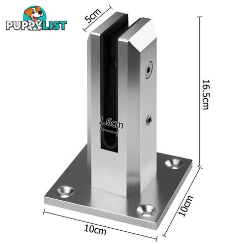 4 x Frameless Glass Spigots Fencing Mount