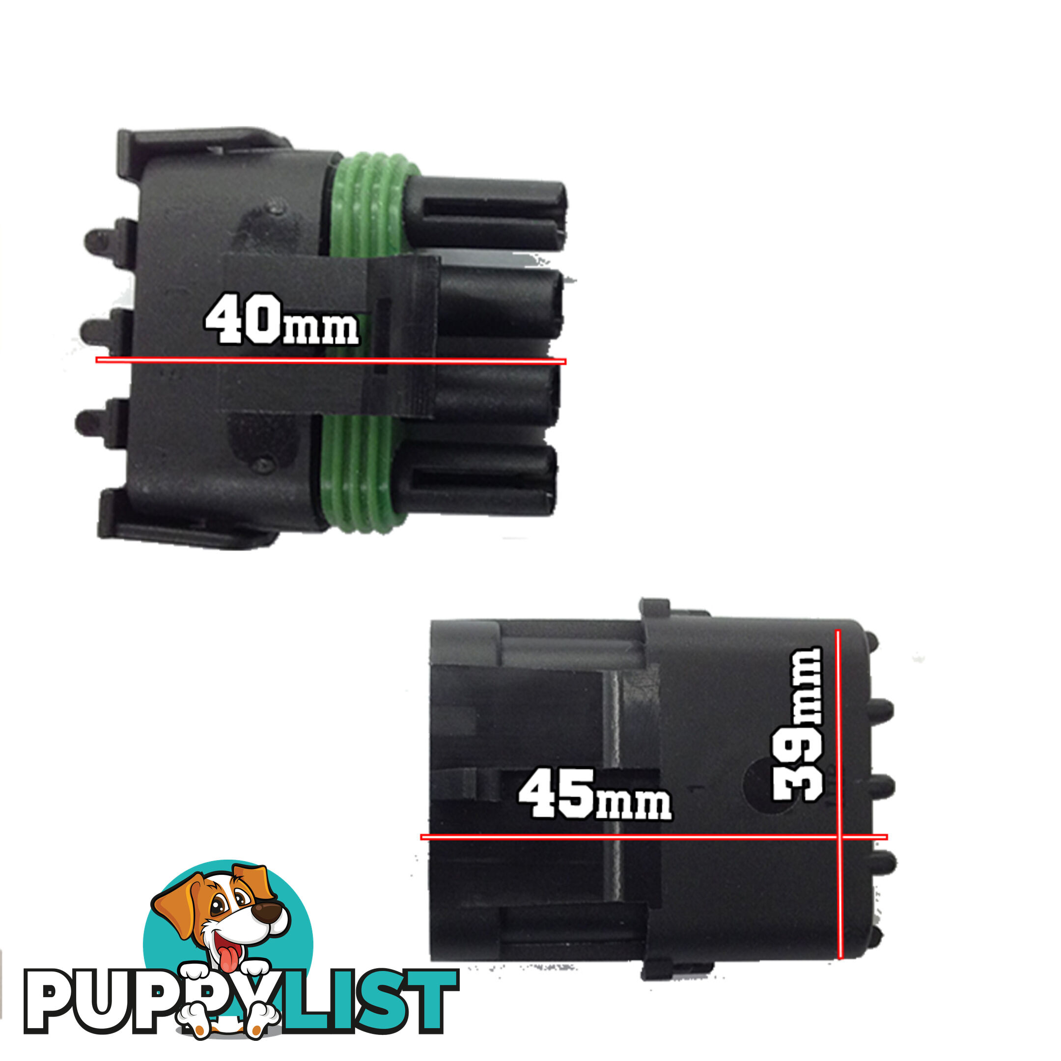 2PCS 12V/24V KITS 1.5MM 4 WAY WATERPROOF AUTO ELECTRICAL WIRE CONNECTOR PLUG