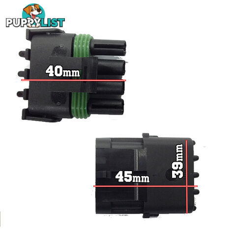 2PCS 12V/24V KITS 1.5MM 4 WAY WATERPROOF AUTO ELECTRICAL WIRE CONNECTOR PLUG