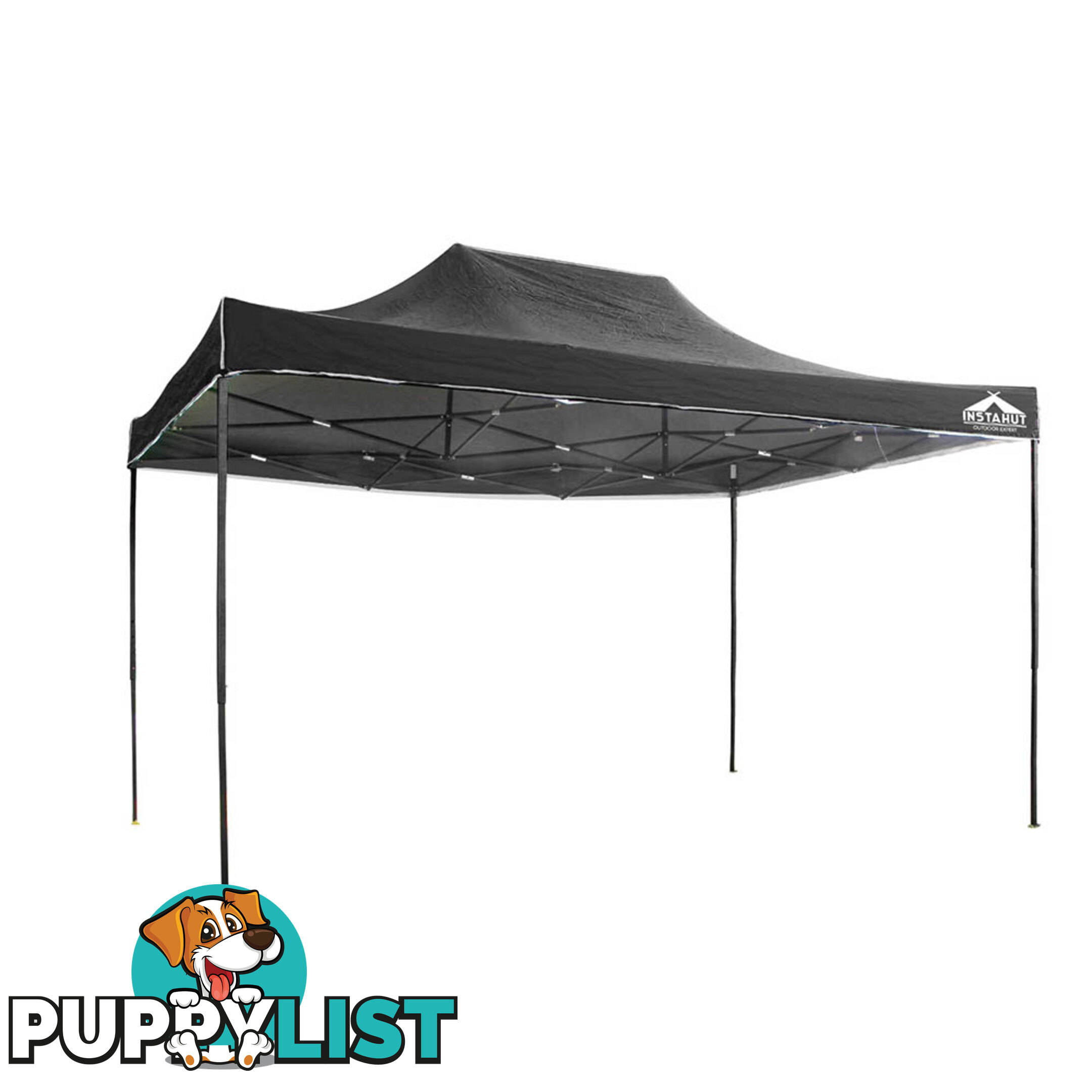 3m x 4.5m Pop-up Garden Outdoor Gazebo Black