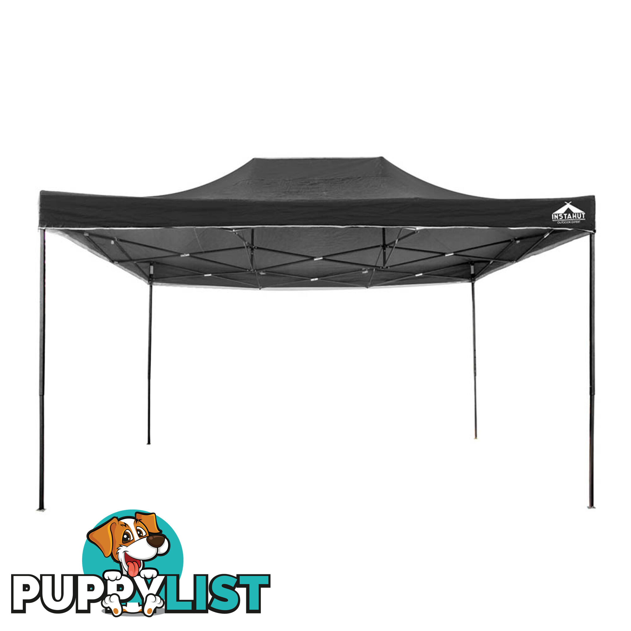 3m x 4.5m Pop-up Garden Outdoor Gazebo Black