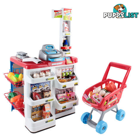 Supermarket Pretend Play Set Red White