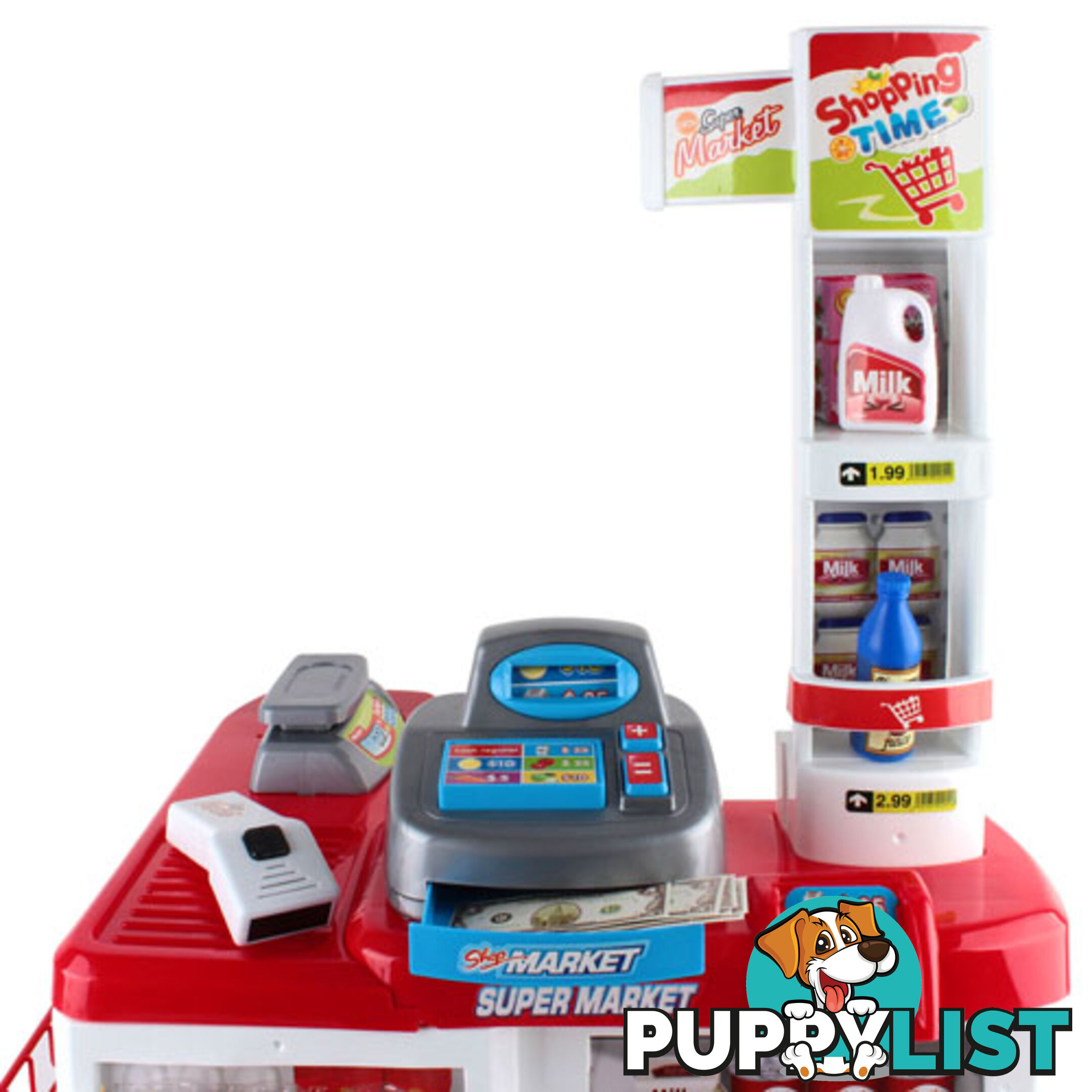 Supermarket Pretend Play Set Red White