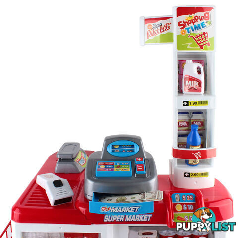 Supermarket Pretend Play Set Red White