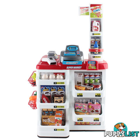 Supermarket Pretend Play Set Red White