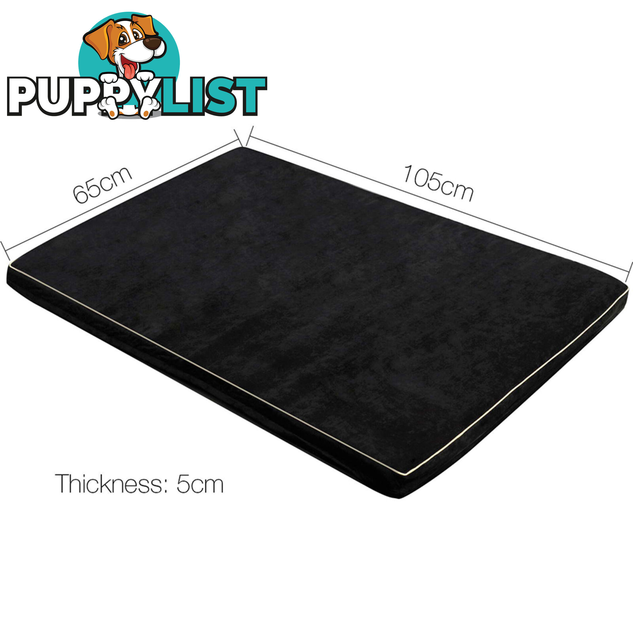 Pet Memory Foam Mattress Dog Bed Large Cat Sleep Pad Mat Anti Skid Black