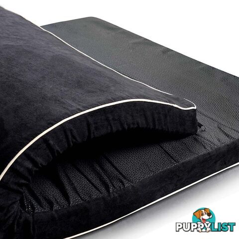 Pet Memory Foam Mattress Dog Bed Large Cat Sleep Pad Mat Anti Skid Black