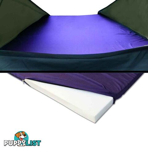 Free Standing Camping Canvas Swag Dome Tent 6cm Mattress Pillow Double Celadon