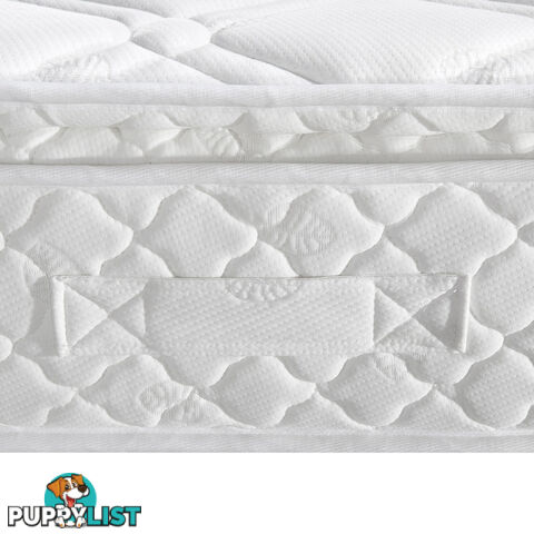 Medium Firm 24cm Mattress Pillow Top High Density Foam Pocket Spring Bed Double