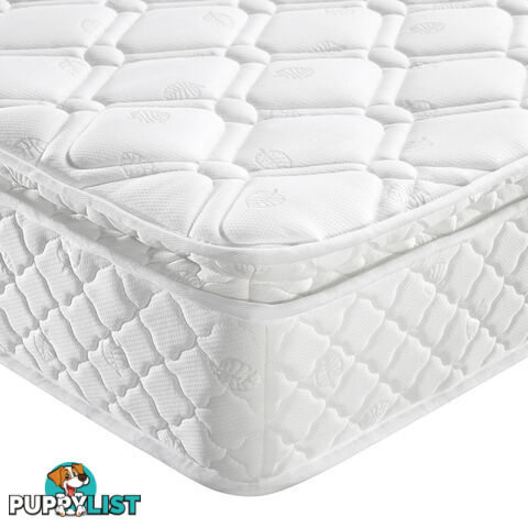 Medium Firm 24cm Mattress Pillow Top High Density Foam Pocket Spring Bed Double