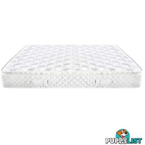 Medium Firm 24cm Mattress Pillow Top High Density Foam Pocket Spring Bed Double