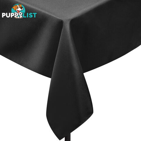 6 Pcs Wedding Table Cloth Rectangle 259cm Black