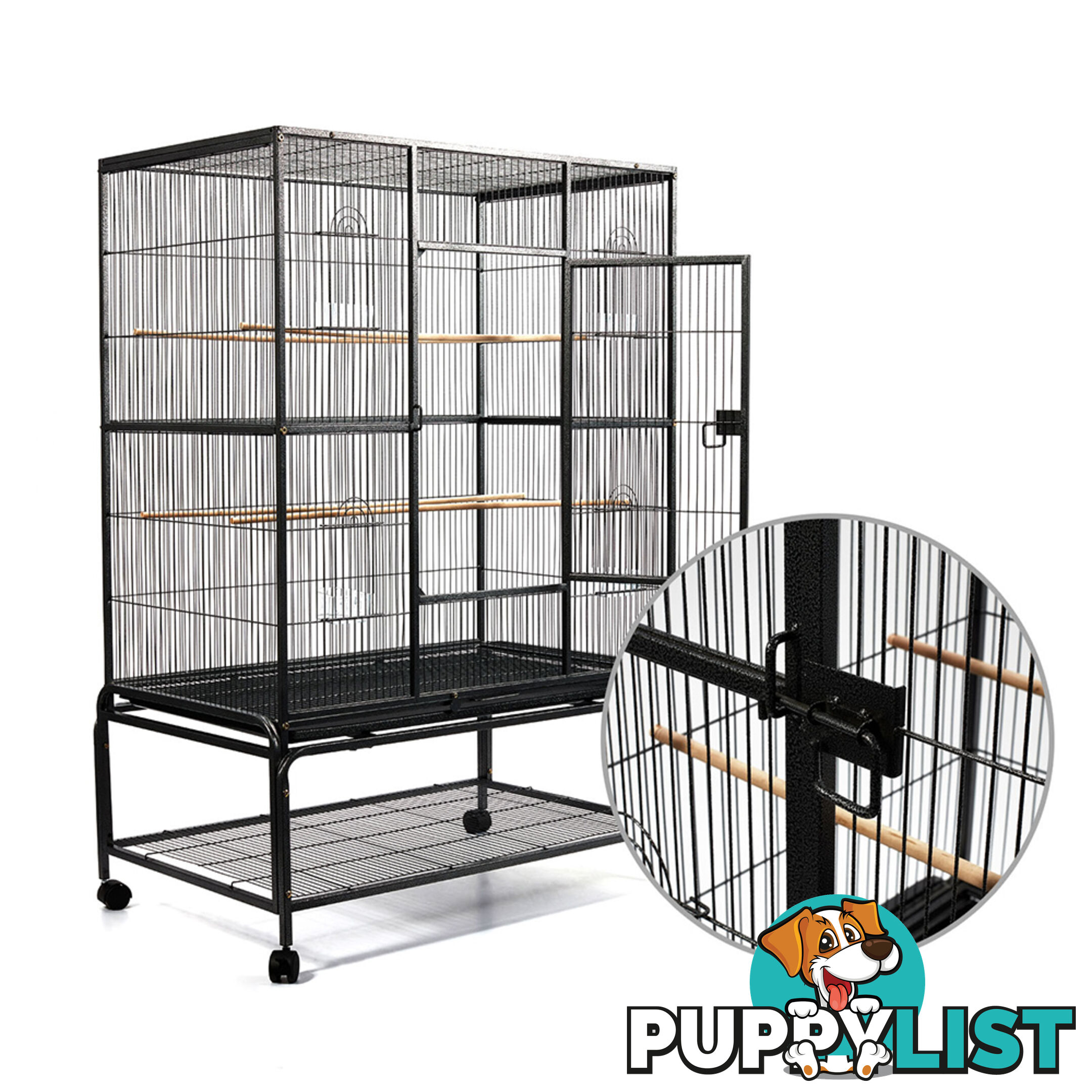 Pet Bird Cage Black Large - 140CM