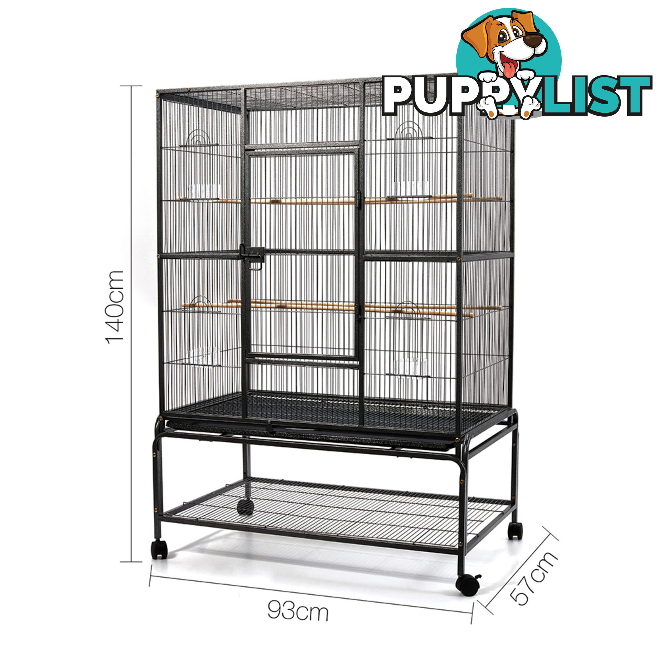 Pet Bird Cage Black Large - 140CM