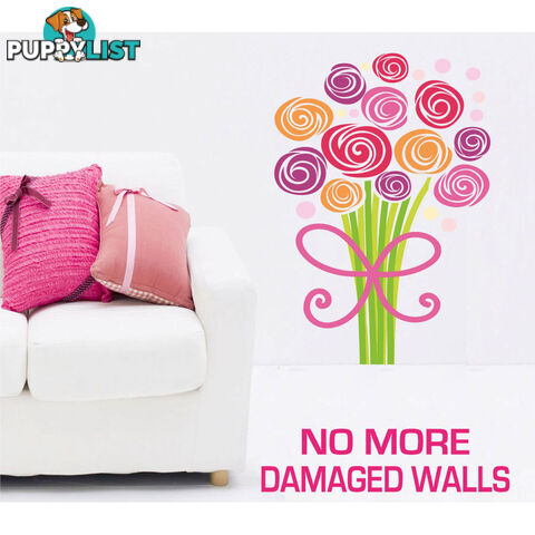 Extra Large Size Bouquet of Flowers Wall Stickers - Totally Movable