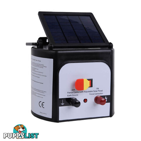 Solar Power 15Km Electric Fence Farm Animal Pet Energiser Energizer Charger 0.8J