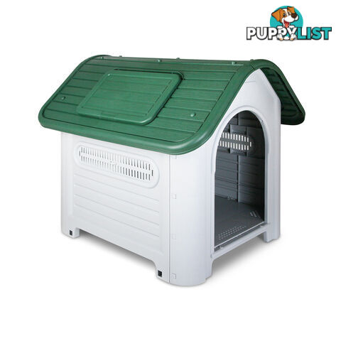 Large Weatherproof Plastic Dog Kennel Pet Puppy Outdoor Indoor Garden Dog House