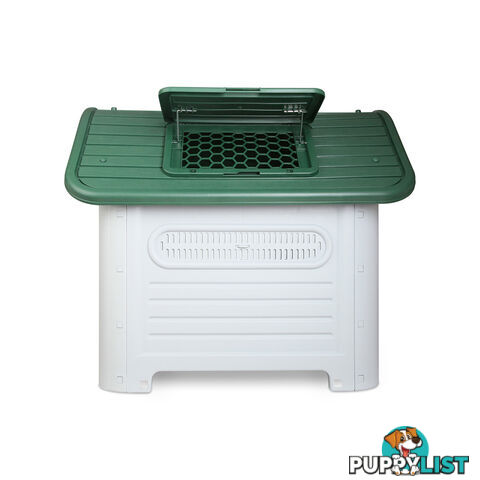 Large Weatherproof Plastic Dog Kennel Pet Puppy Outdoor Indoor Garden Dog House