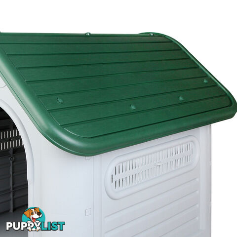 Large Weatherproof Plastic Dog Kennel Pet Puppy Outdoor Indoor Garden Dog House