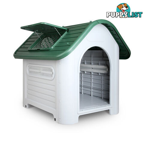 Large Weatherproof Plastic Dog Kennel Pet Puppy Outdoor Indoor Garden Dog House