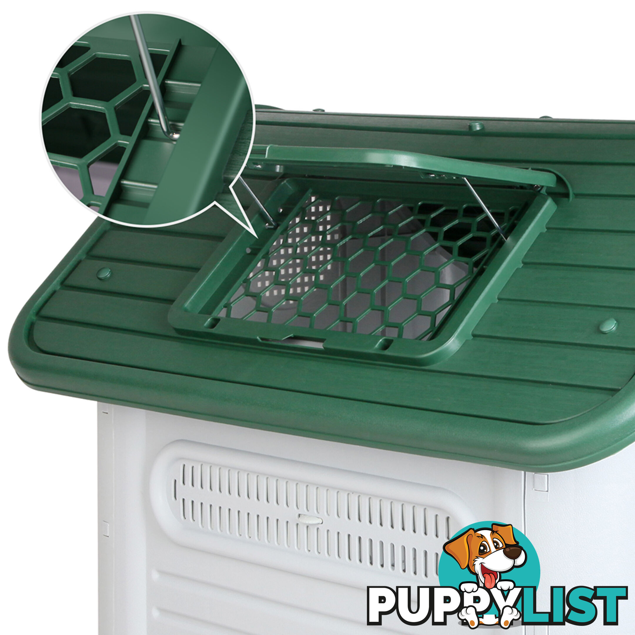 Large Weatherproof Plastic Dog Kennel Pet Puppy Outdoor Indoor Garden Dog House