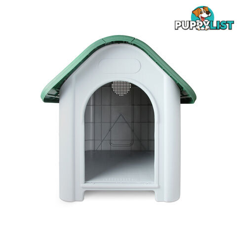 Large Weatherproof Plastic Dog Kennel Pet Puppy Outdoor Indoor Garden Dog House