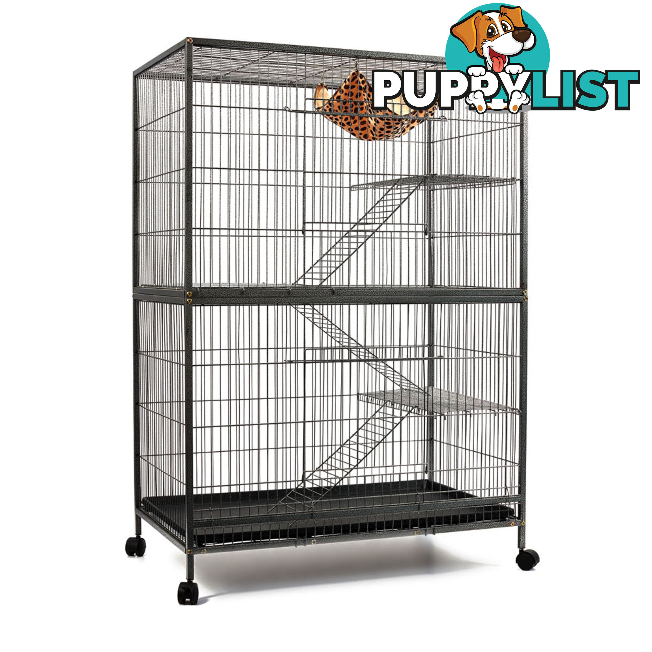 136cm Multi Level Bird Cage 3 Level Cat Ferret Hamster Rat Parrot Budgie Aviary