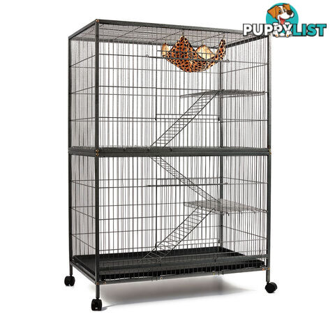 136cm Multi Level Bird Cage 3 Level Cat Ferret Hamster Rat Parrot Budgie Aviary