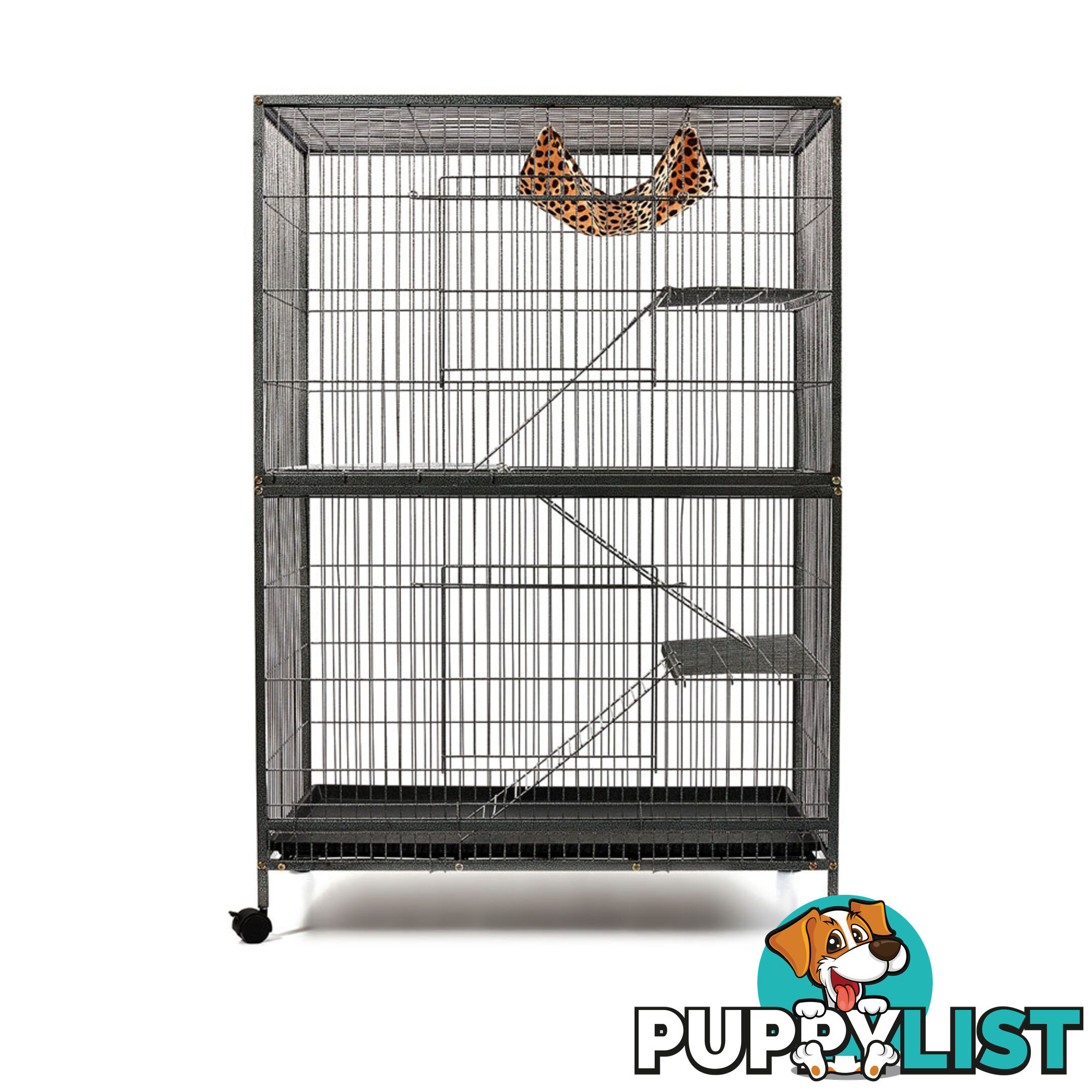 136cm Multi Level Bird Cage 3 Level Cat Ferret Hamster Rat Parrot Budgie Aviary