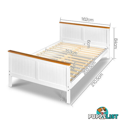 Pine Wood Queen Bed Frame