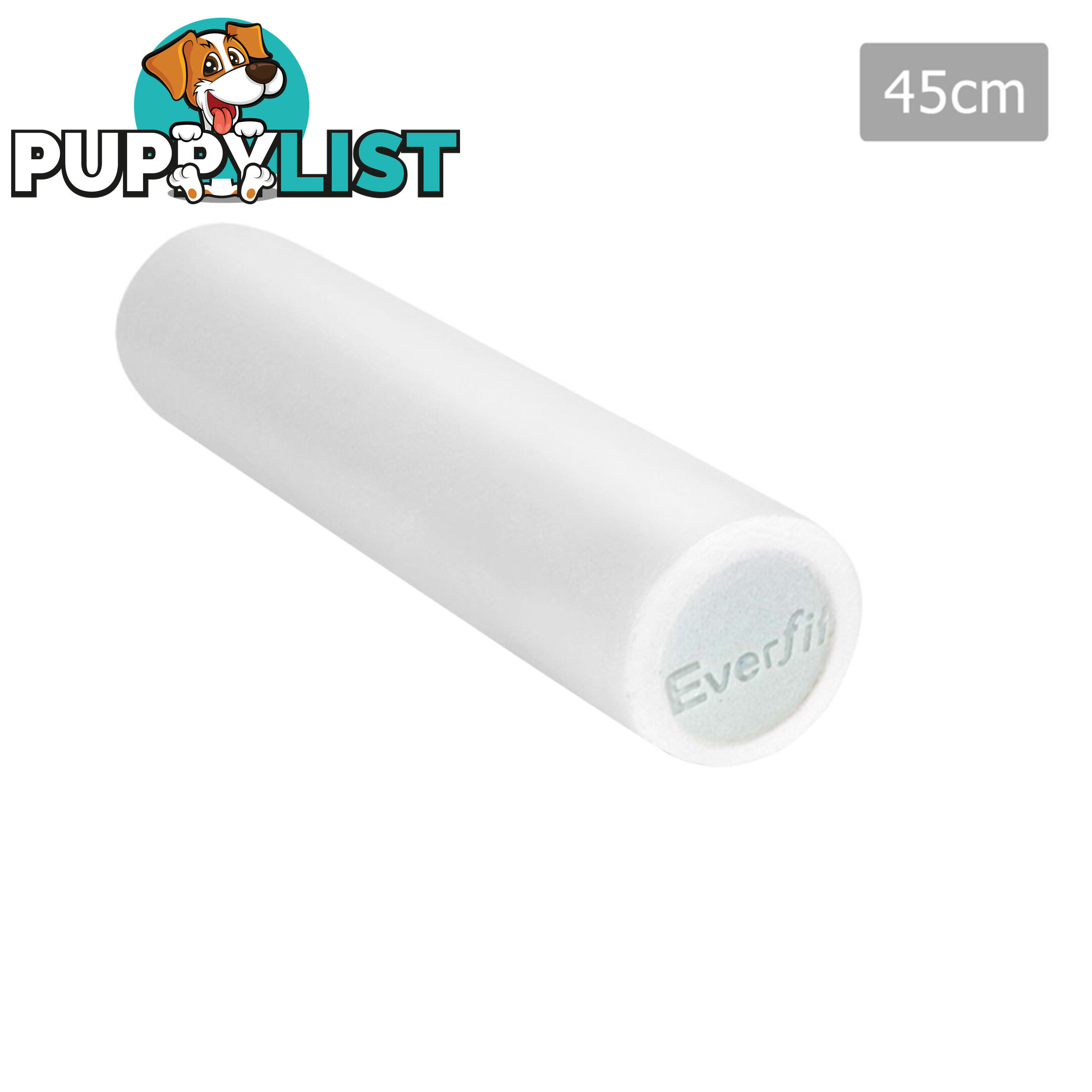 45cm EPE Foam Roller Yoga Gym Pilates Physio Stick Exercise Back Massage White