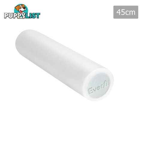 45cm EPE Foam Roller Yoga Gym Pilates Physio Stick Exercise Back Massage White