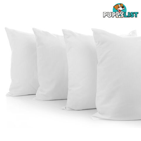 New 4 x Firm Bed Pillows Set Cotton Cover Family Hotel Air BNB 73 x 48cm