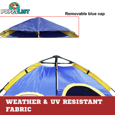 Seconds Up! 6 Person Camping Tent Hiking Fishing Waterproof Instant POP UP