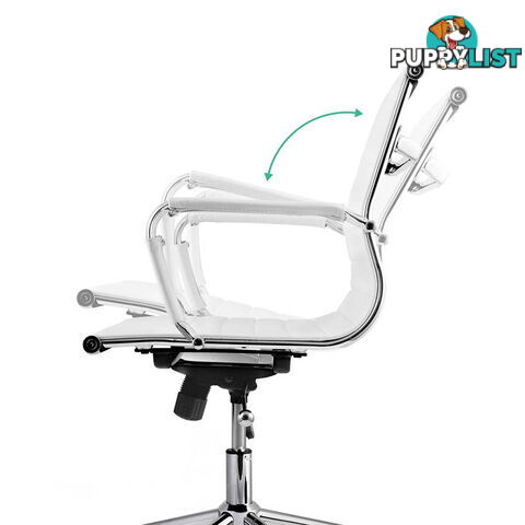 PU Leather Executive Office Computer Chair Eames Replica Ergonomic Chair White