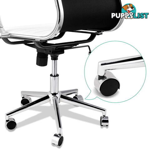 PU Leather Executive Office Computer Chair Eames Replica Ergonomic Chair White