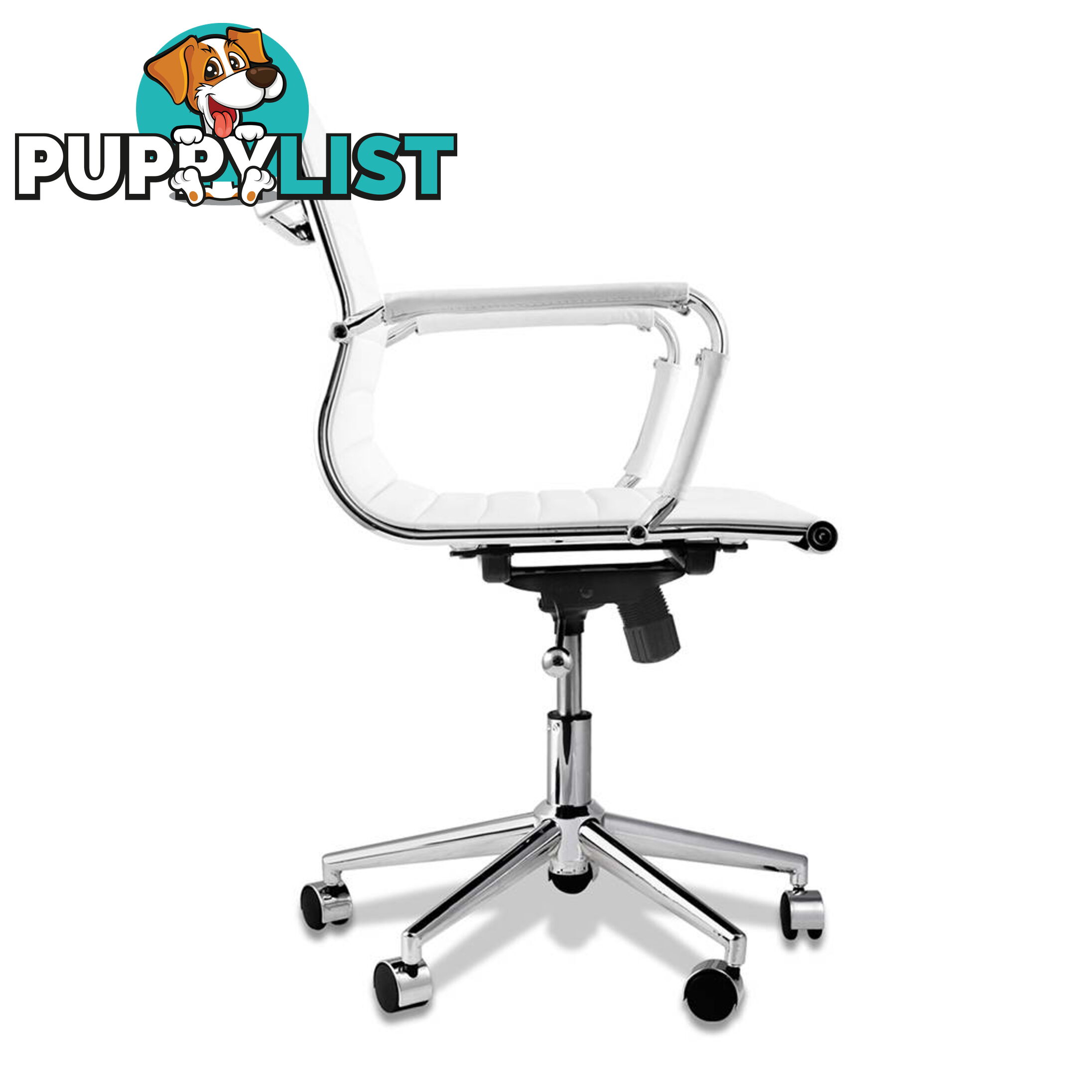 PU Leather Executive Office Computer Chair Eames Replica Ergonomic Chair White