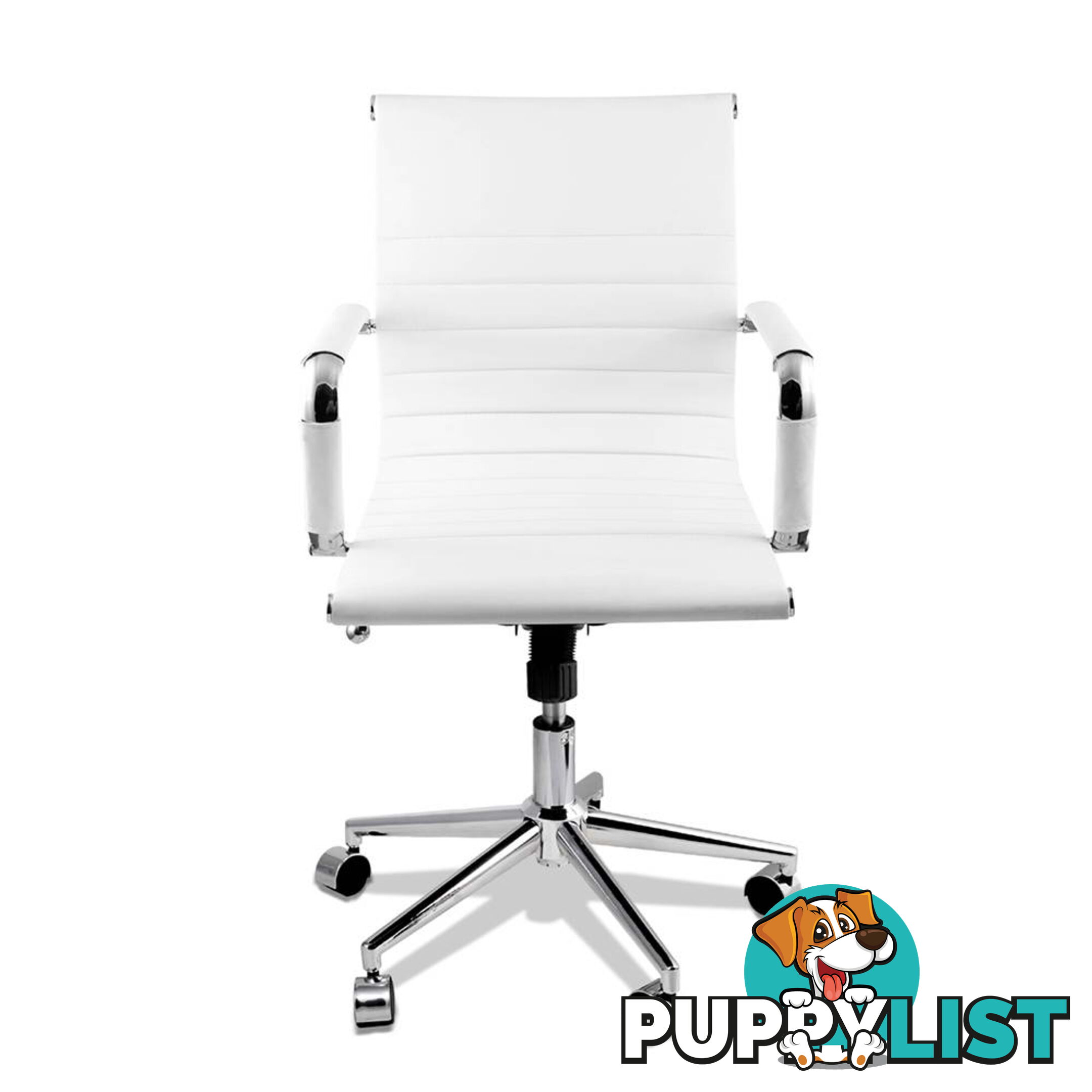 PU Leather Executive Office Computer Chair Eames Replica Ergonomic Chair White