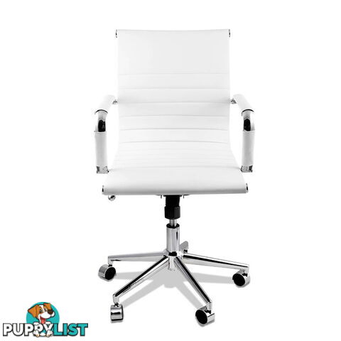 PU Leather Executive Office Computer Chair Eames Replica Ergonomic Chair White