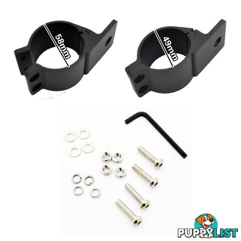 PAIR Bullbar Mounting Bracket Clamp FOR LIGHT BAR Rigid HID ARB MOUNT 49 54mm