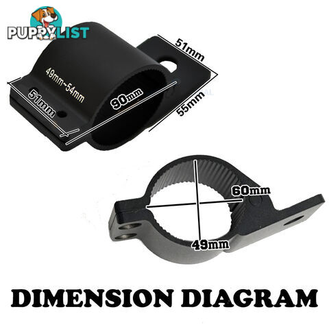 PAIR Bullbar Mounting Bracket Clamp FOR LIGHT BAR Rigid HID ARB MOUNT 49 54mm