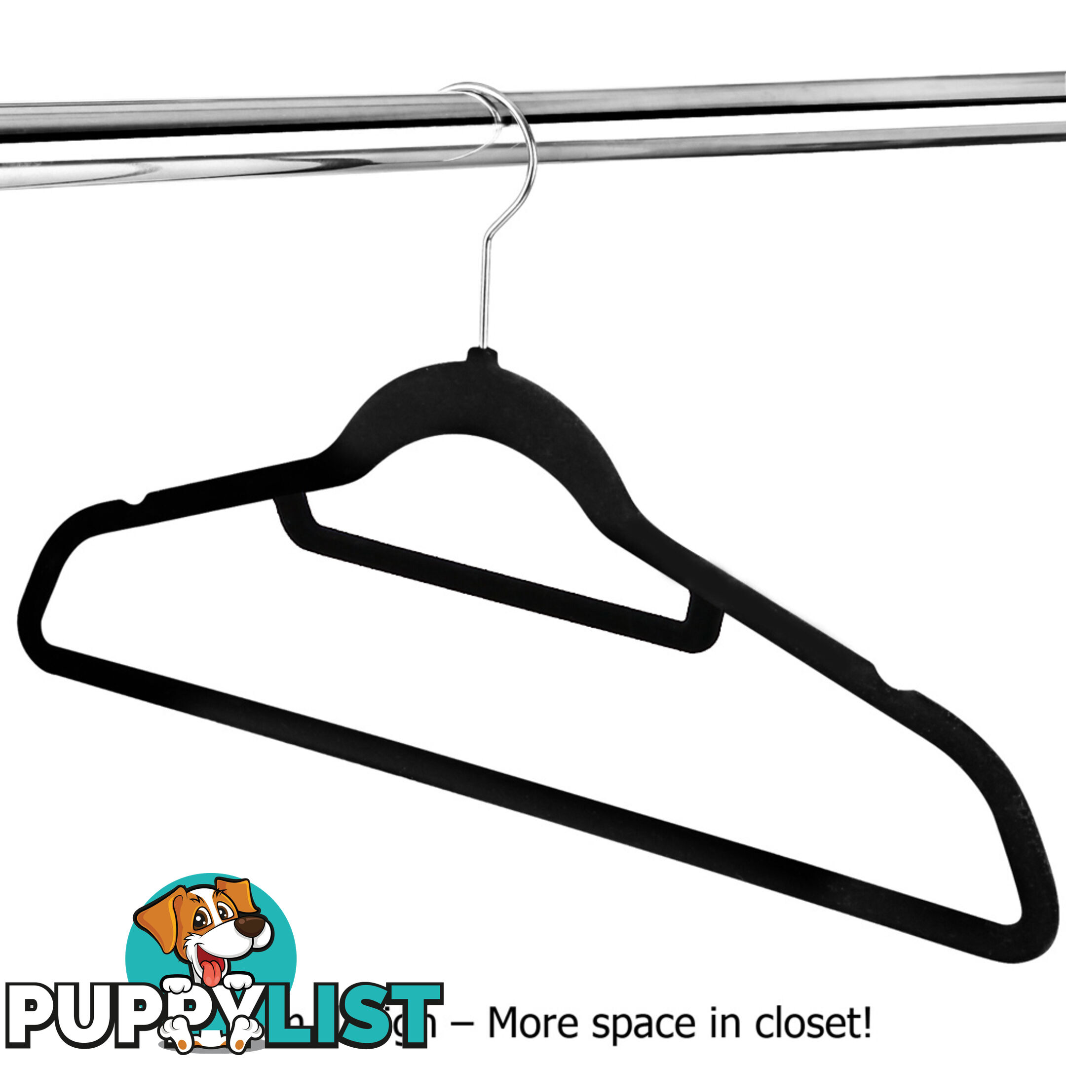 50 Pack Velvet Hangers with Tie Bar