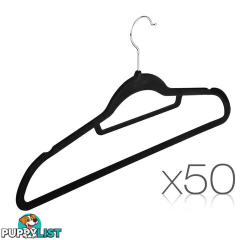 50 Pack Velvet Hangers with Tie Bar