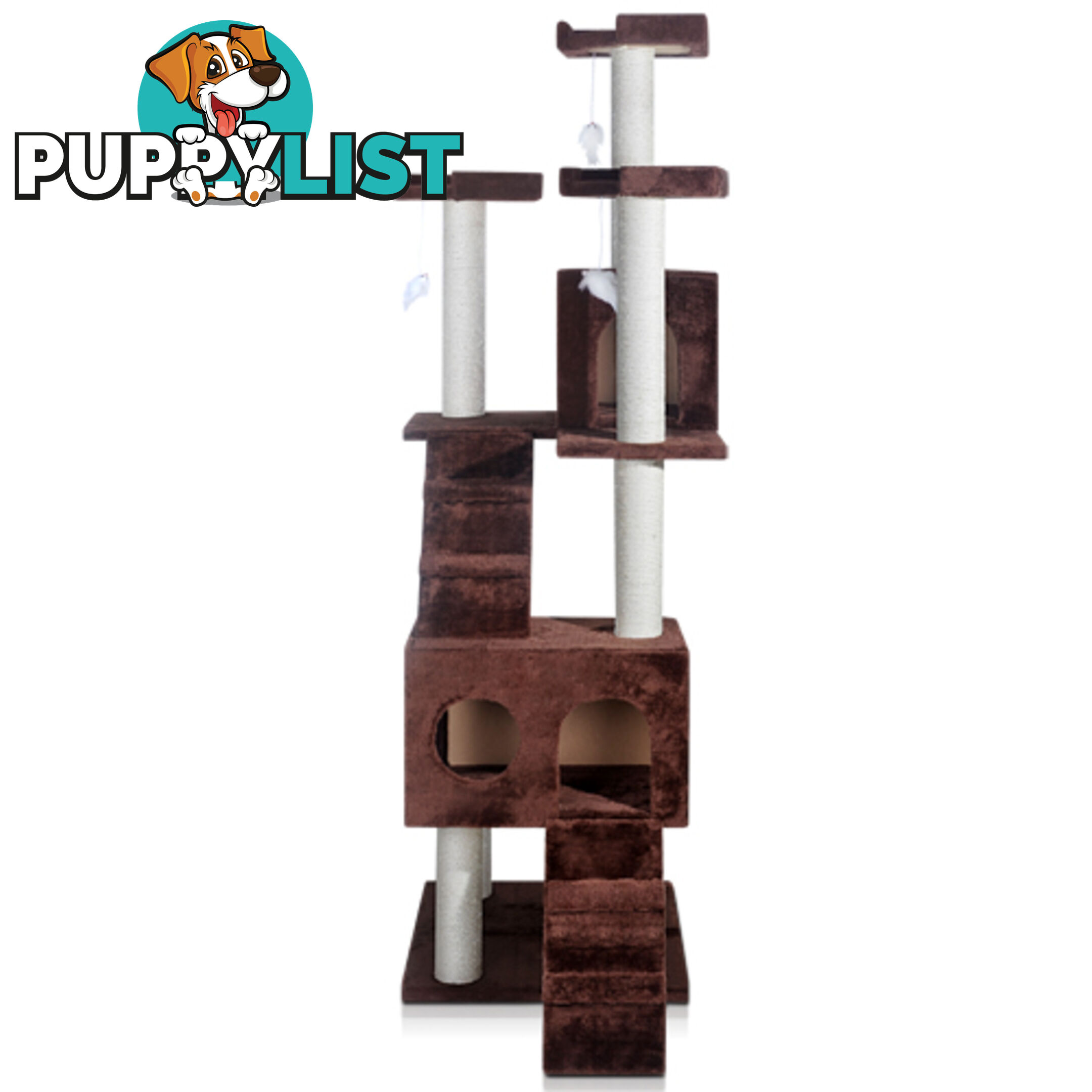 Giant Cat Scratching Poles Tree Multi Level Cat Post Pet Tower Gym House Choc